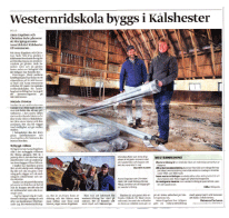 Westernridskolan AC Horse & Cattle Co. i Smålandstidnigen.